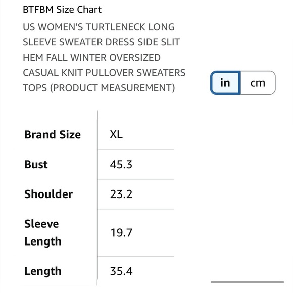 BTFBM Women's Long Sleeve Turtleneck Sweater, rust/orange, Winter Sweater Dress - Picture 6 of 6